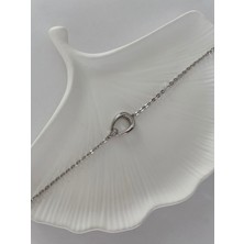 Xuping Ortası Oval Zirkon Taşlı Ince Silver Bileklik