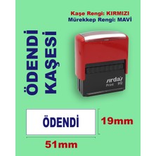 Ödendi Kaşesi, 912 (51mm*19 mm) Mavi Keçeli Kırmızı Otomatik Kaşe
