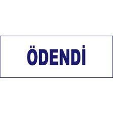 Ödendi Kaşesi, 912 (51mm*19 mm) Mavi Keçeli Kırmızı Otomatik Kaşe