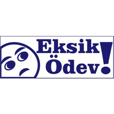Öğretmen Kaşesi - Eksik Ödev, 912 (51mm*19 mm) Mavi Keçeli Otomatik Kaşe