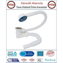 Küvet Duş Gider Tropleni - Körüklü - Paslanmaz Gövde