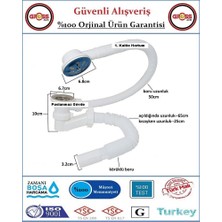 Küvet Duş Gider Tropleni - Körüklü - Paslanmaz Gövde