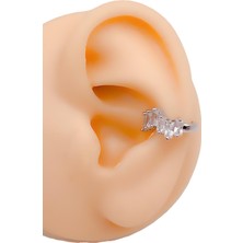 Baget Taşlı Sıkıştırma Kıkırdak Küpe ( Earcuff ) Piercing (1ADET)