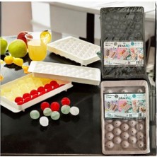 33'lü Kapaklı Küre Buz Kalıbı Yuvarlak Buz Kalıbı Küre Buzluk