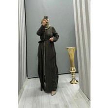 Misswhence Lazer Kesim Ipek Pardesü Haki 35511