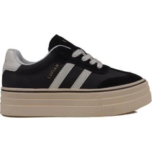 Lufian Angela Kadın Yüksek Taban Siyah Sneaker Ayakkabı 121230025