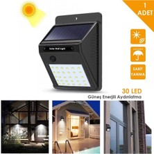 Siyah Güneş Paneli Duvar Aplikası 60 Lümen 15W Işıklandırma Armatürü
