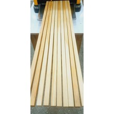 10 Adet Bej Ahşap Çıta, 1X2,5X60 Cm, Doğal ve Şık Dekora Uygun Ürün