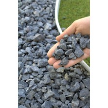 Siyah Bazalt Taş 2 Kg, 1,5-2,5 Cm, Dekoratif Bahçe ve Dere Taşı