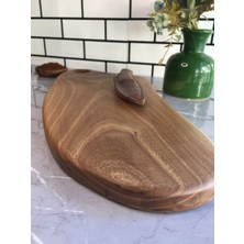 Twins Wood Craft Ceviz Ağacı Kesme Tahtası ve Sunumluk (52X21X2CM)