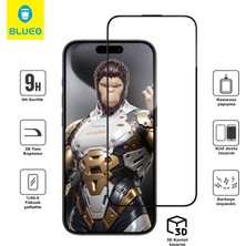 AR 3D Curved iPhone 15 Pro Uyumlu Aparatlı Yansıma Işık Önleyici Kavisli Tam Kaplayan Ekran Koruyucu