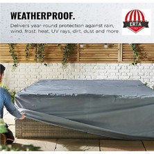 Gri Bahçe Mobilya Koruma Örtüsü 2x3.5 M, 90 cm Yükseklik, Su Geçirmez