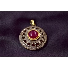 Yakut ve Elmas Antika Kolye