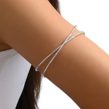 Çapraz Detay Pazu Bilekliği Arm-Cuff