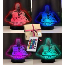 Çocuklar Için Renkli 3D Resimli Gece Lambası, Babalara Özel, Güzel Hediye