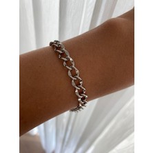 Xuping Ince Geniş Aralıklı Silver Zincir Bileklik