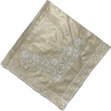 About The Perfect Kahverengi Güpürlü 90X90 Lüxs Saten Bohça, Şık ve Zarif Ev Dekorasyonu Ürünü