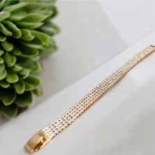 Luxury Steel Gold Renk Suyolu Çelik Bileklik