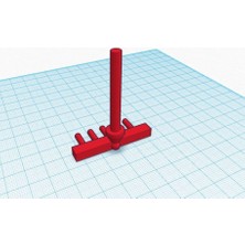 BYR Basit Mini Zen Bahçe Tırmağı (Plastik Aparattır!!!) 3D