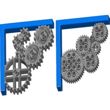 BYR Dişli Raf Braketi (Nükleer Bant Montajı) (Sadece Plastik Aparattır!!!) 3D