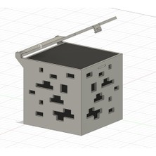 BYR Minecraft Kömür Cevheri Kutusu V1 - Prototip - Nargile Kömür Kutusu (Sadece Plastik Aparattır!!!) 3D