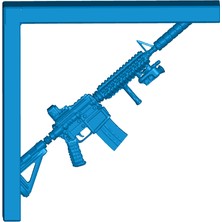 BYR M41A Raf Braketi (Vida Veya Bant Montajı) (Sadece Plastik Aparattır) 3D