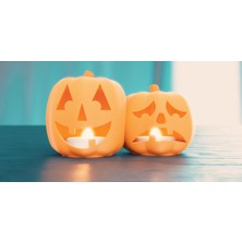BYR Cadılar Bayramı Jack-O-Lantern Çay Işıkları (Komedi/trajedi) (Sadece Plastik Aparattır!!!) 3D