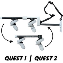 BYR Görev 1 ve Quest 2 Için Şık Çift Silah Stoğu (Sadece Plastik Aparattır) 3D