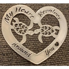 BYR Deniz Kaplumbağası Sevgililer Günü (Sadece Plastik Aparattır) 3D