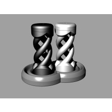 BYR Spiral Tuz ve Biber Shaker (Sadece Plastik Aparattır) 3D