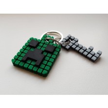 BYR Minecraft Creeper Keychain (Tek Ekstrüder) (Plastik Aparattır!!!) 3D