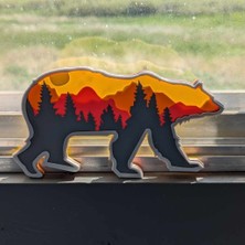 BYR Ayı Çok Katmanlı 3D Modeller/ 3D Katman/ 3D Mandala (Sadece Plastik Aparattır) 3D