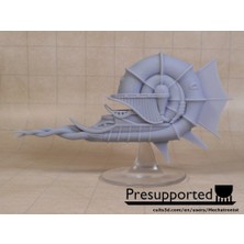 BYR Dnd'den Illithid Nautiloid Minyatür Mind Flayer Spelljammer Gemisi (Sadece Plastik Aparattır!!!) 3D