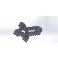 BYR Minecraft Kılıcı - Çerez Kesici (Sadece Plastik Aparattır!!!) 3D