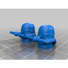 BYR Stormtrooper Head Cufflink (Sadece Plastik Aparattır) 3D