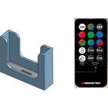 BYR LED Uzaktan Canavar Kontrol Tutucusu Görünmez Vidalar (Sadece Plastik Aparattır!!!) 3D