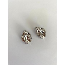 Xuping Asimetrik Plaka Model Silver Küpe