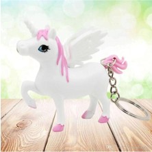 Mavi Unicorn Işıklı ve Sesli Anahtarlık, Şık ve Eğlenceli Aksesuar