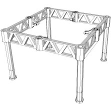 BYR  [modüler] Bir Plaka Raf Sistemi Istifleyin (Sadece Plastik Aparattır) 3D