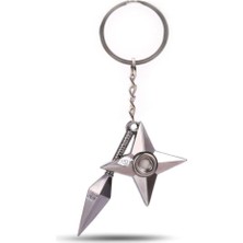 Gri Naruto Mızrak Temalı Metal Anahtarlık, Şık ve Dayanıklı Tasarım