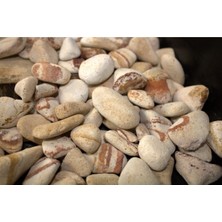 Sarı Çizgili Dolomit Taş 1 Kg, 2,5-4 Cm, Bahçe ve Dekorasyon Taşı