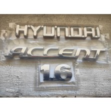 Hyundai Accent Era 1.6 Model Bagaj Yazısı 3 Parça Set | Uyumlu Oto Dış Aksesuar