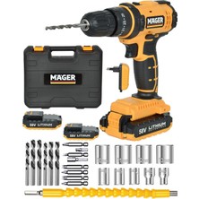 Darbeli 58W 8AH Metal Şanzıman Akülü Vidalama Matkap