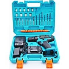 Çift Akülü 24V Şarjlı Matkap ve 24 Parça Uç Seti