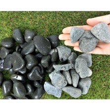 Siyah Bazalt Dolomit Taş 3 Kg, Bahçe ve Dere Çakıl Taşı, 2-4 cm