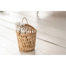 Atandu Home El Yapımı Doğal Hasır Kapı Süsü & Gazetelik & Organizer | 17X27 cm Çok Amaçlı Kapı Süsü ve Dekoratif Sepet