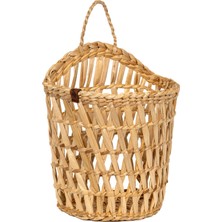 Atandu Home El Yapımı Doğal Hasır Kapı Süsü & Gazetelik & Organizer | 17X27 cm Çok Amaçlı Kapı Süsü ve Dekoratif Sepet