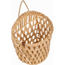 Atandu Home El Yapımı Doğal Hasır Kapı Süsü & Gazetelik & Organizer | 17X27 cm Çok Amaçlı Kapı Süsü ve Dekoratif Sepet