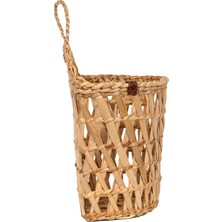 Atandu Home El Yapımı Doğal Hasır Kapı Süsü & Gazetelik & Organizer | 17X27 cm Çok Amaçlı Kapı Süsü ve Dekoratif Sepet