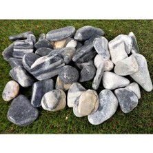 Siyah-Beyaz Çizgili Dolomit Taş 2 Kg, 2-4 Cm, Bahçe ve Dekorasyon Taşı